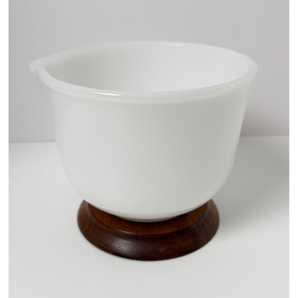 Vintage Glasbake Sunbeam White Milk Glass‎ Mixer Bowl 20CJ Made USA